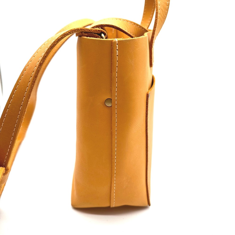 Portland Leather Goods Sunflower Leather Mini Crossbody Tote Bag Handbag - Picture 13 of 16